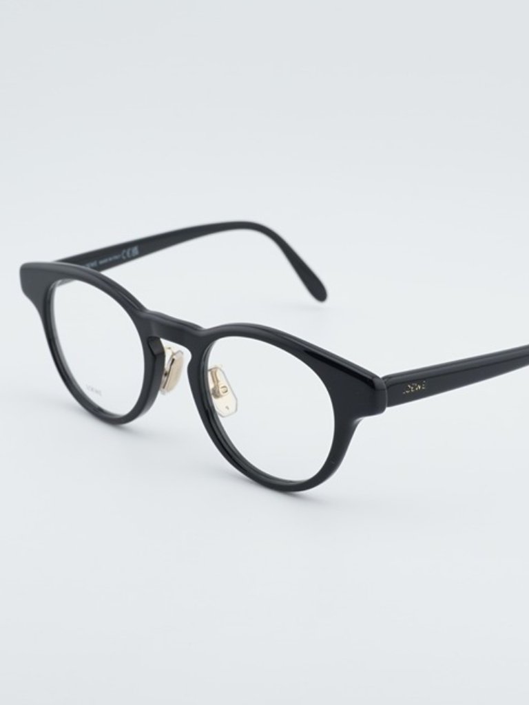 Loewe Lw50085f 001 Unisex Eyeglasses Black 49mm Round Frame